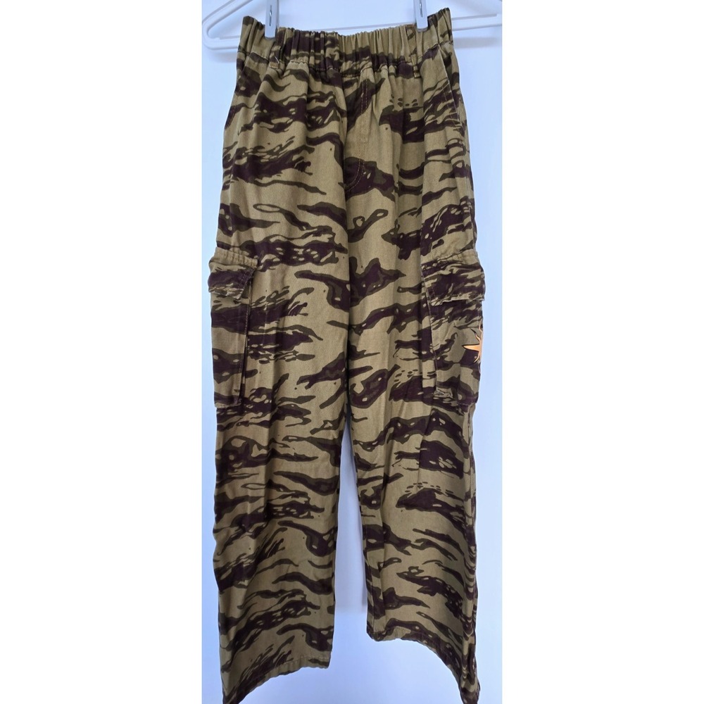 Camo Wideleg Pants Cargo Y2K Utility School Grunge Fun Festive Military